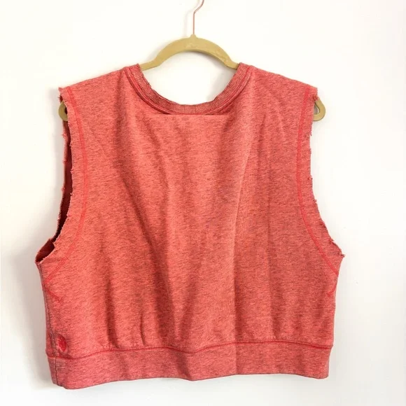 Free People Movement NWT Kick It Muscle Tank Crop Hot Watermelon Warmup Top - Picture 7 of 11
